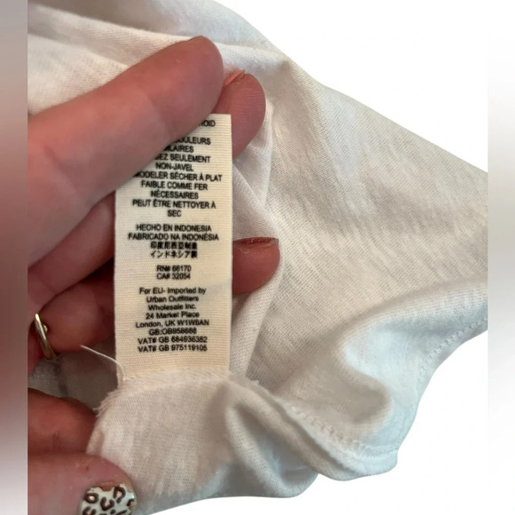 We The FREE PEOPLE Carly Metal Ring Scoop-Back White Tank Top Sz M - Picture 9 of 9